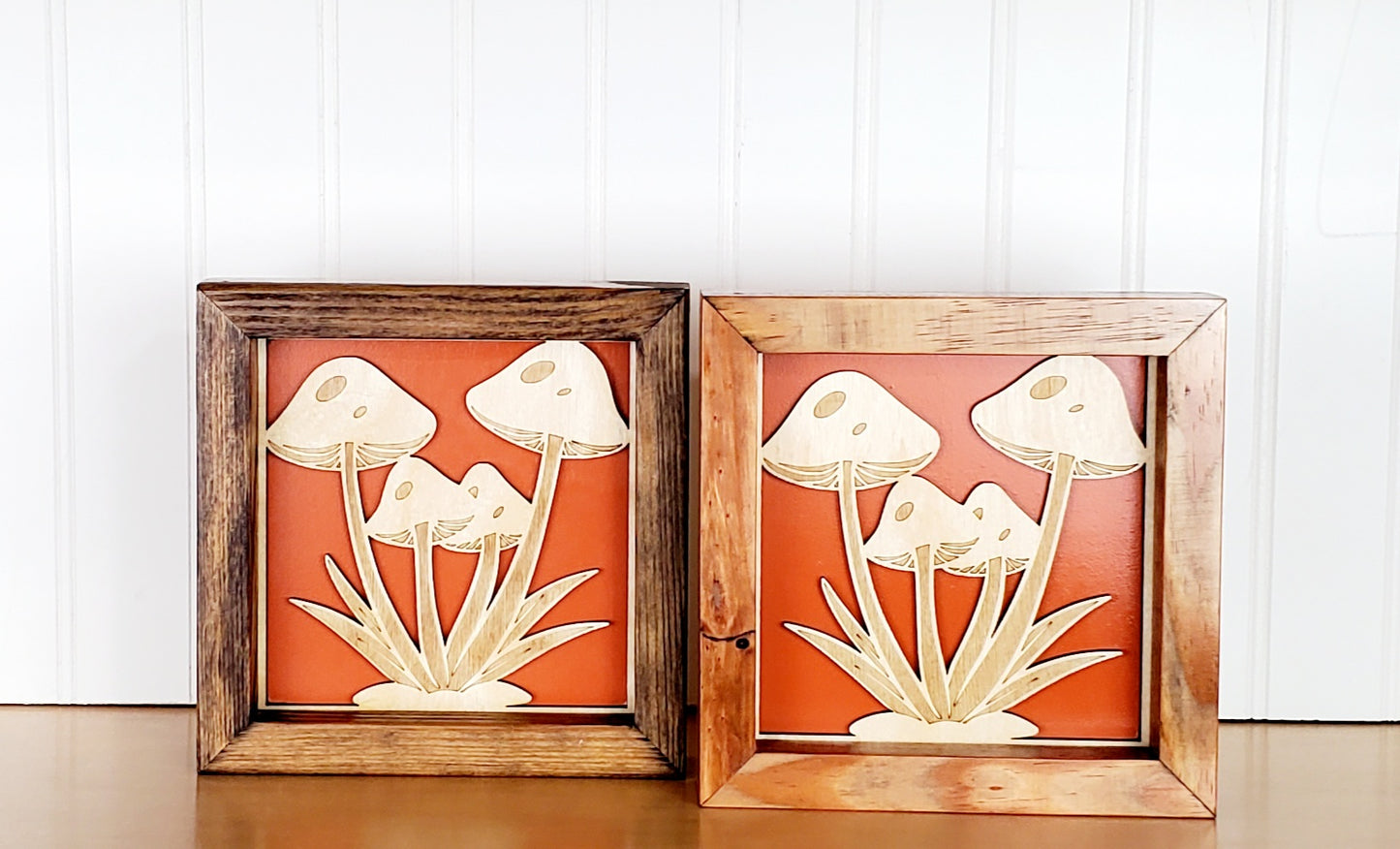 Wooden Mushroom Wall Art – Handmade Boho Mushroom Decor