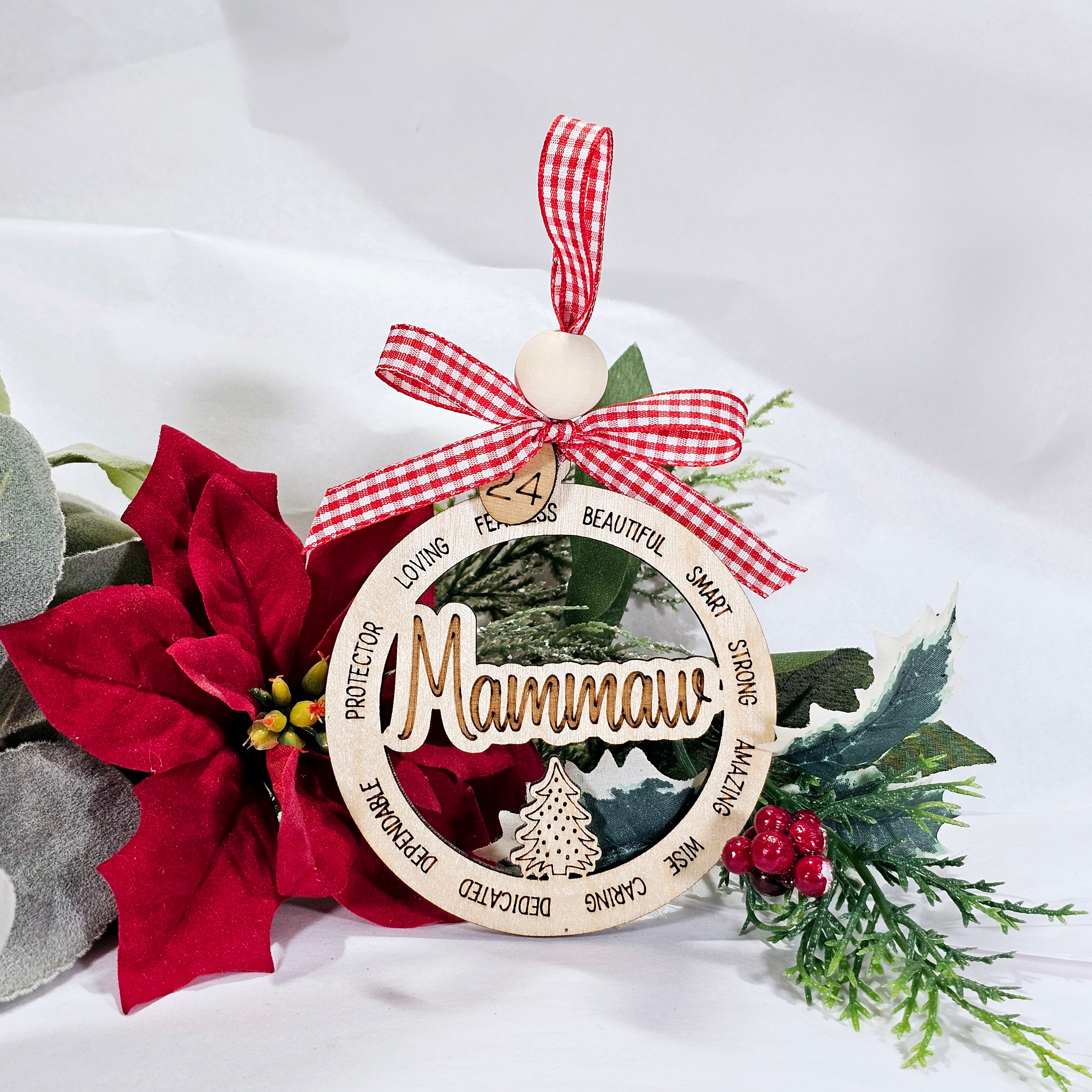 Variety of Grandma names ornaments- engraved with all of the loving attributes that they are