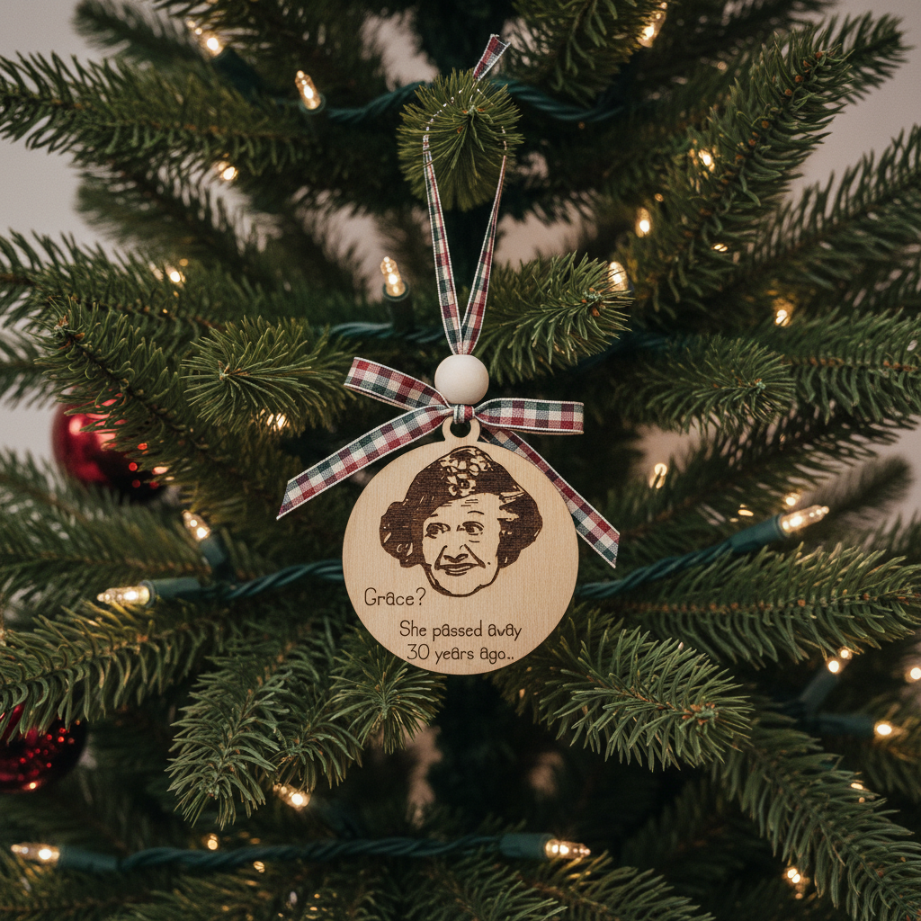 Christmas Vacation Ornament - Aunt Bethany & Uncle Lewis | Double-Sided Wood | Made in USA