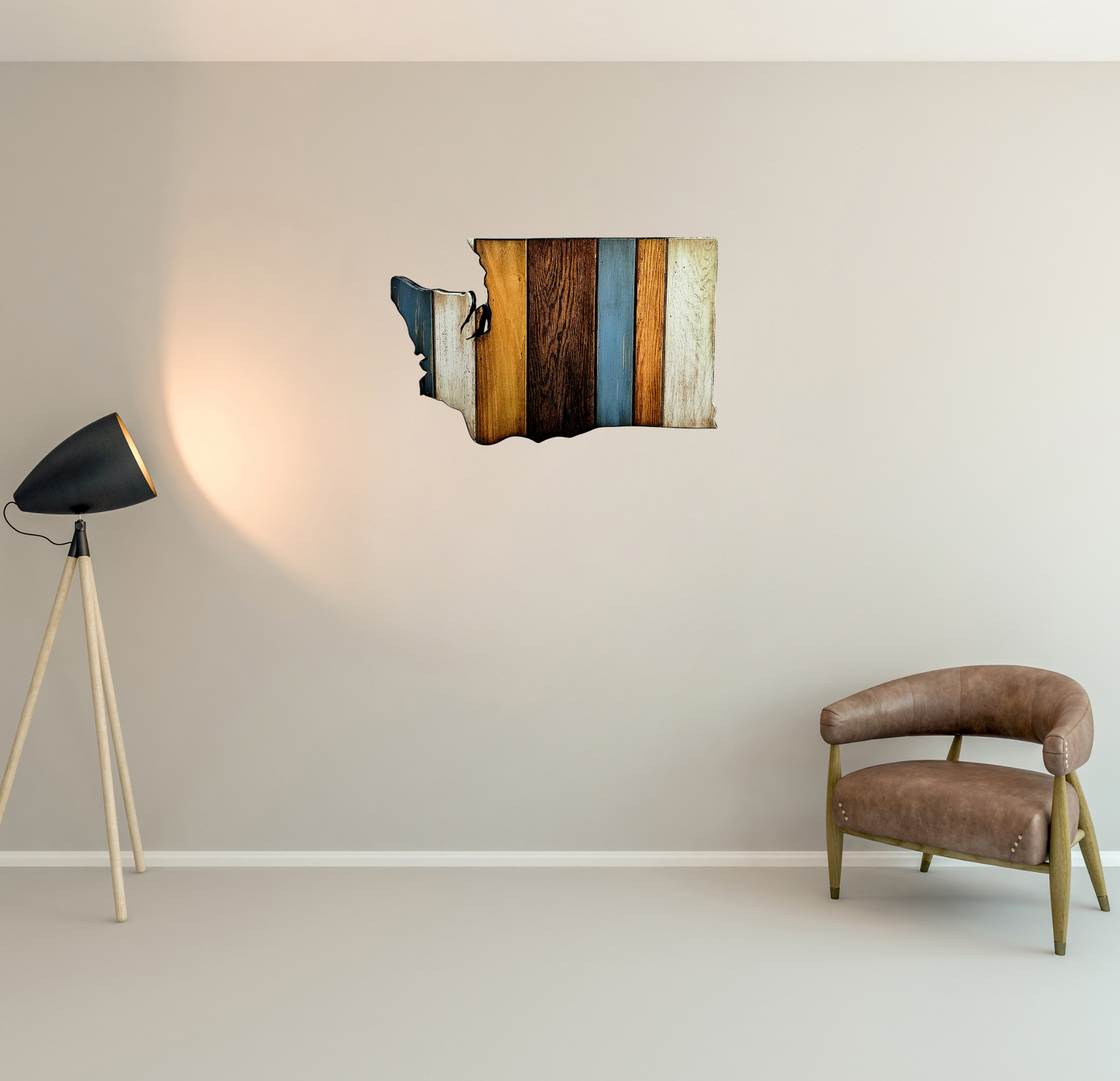 Rustic Washington state wall art, handmade wood wall decor, farmhouse style entryway, Seattle gift idea