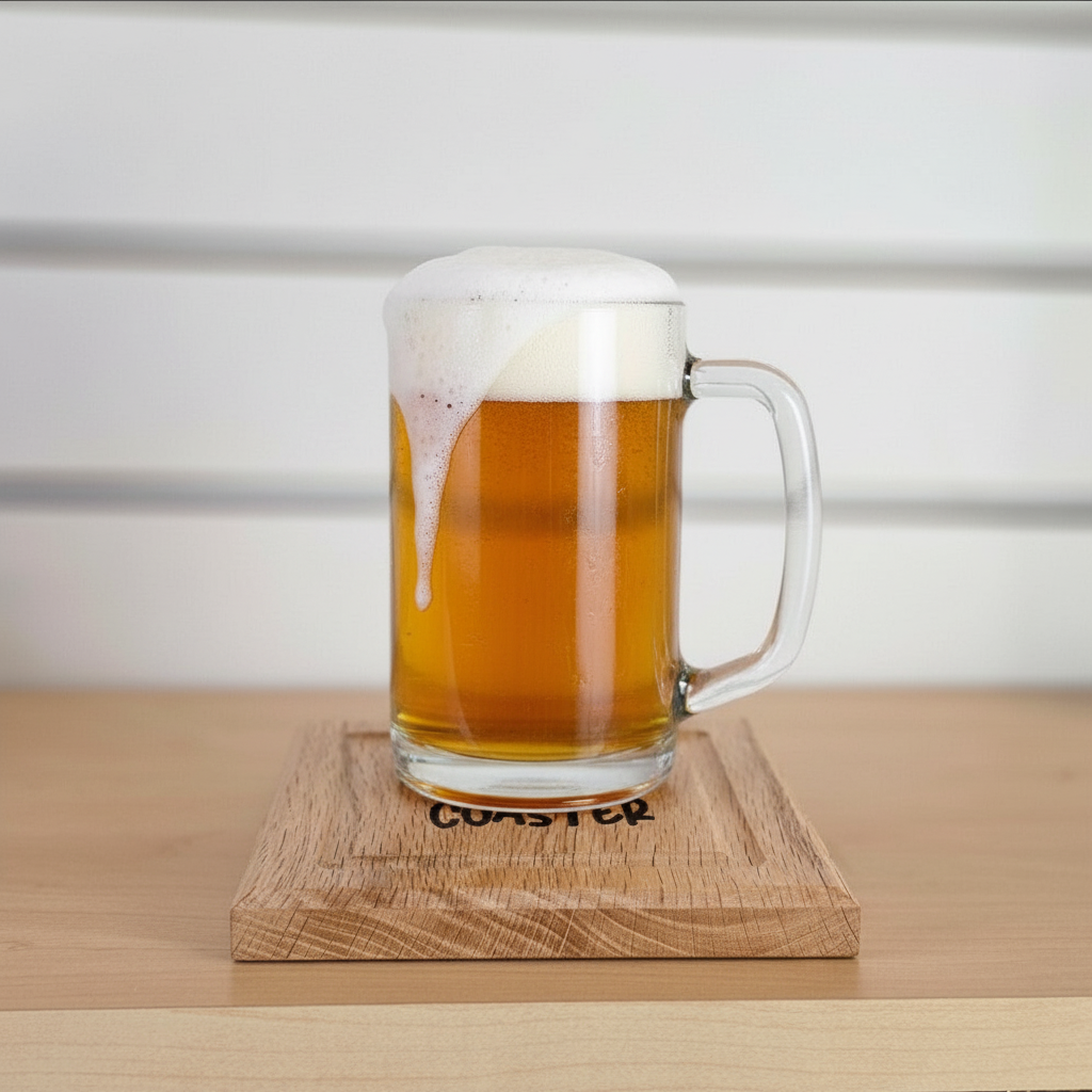 BIG Ass Coaster - Solid oak handmade coaster, Fun Gift for the man in your life; husband's, boyfriends, grandpas. Great gifts for groomsmen