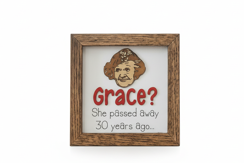 Aunt Bethany “Grace?” Wood Sign – National Lampoon’s Christmas Vacation