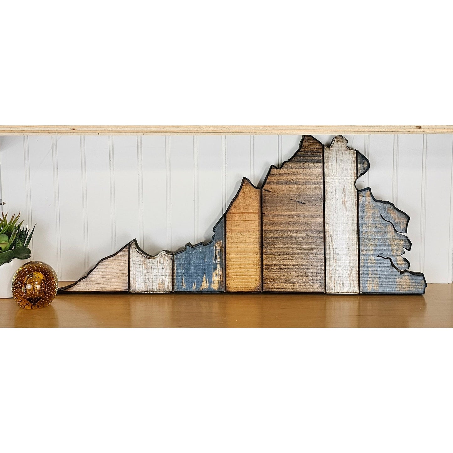 Handmade Virginia Wood wall art- Farmhouse Rustic wall Decor- Perfect for Office or Home- Unique Gift Idea, Wood wall art, Wedding anniversary