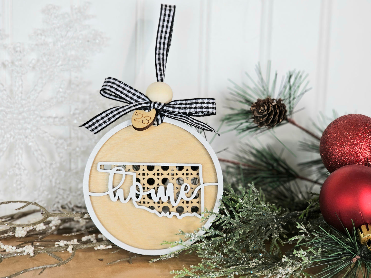 South Carolina BoHo Christmas ornament, 50 states available Christmas ornament, BoHo home decor, Unique state gift, unique state souvenirs -All 50 states available