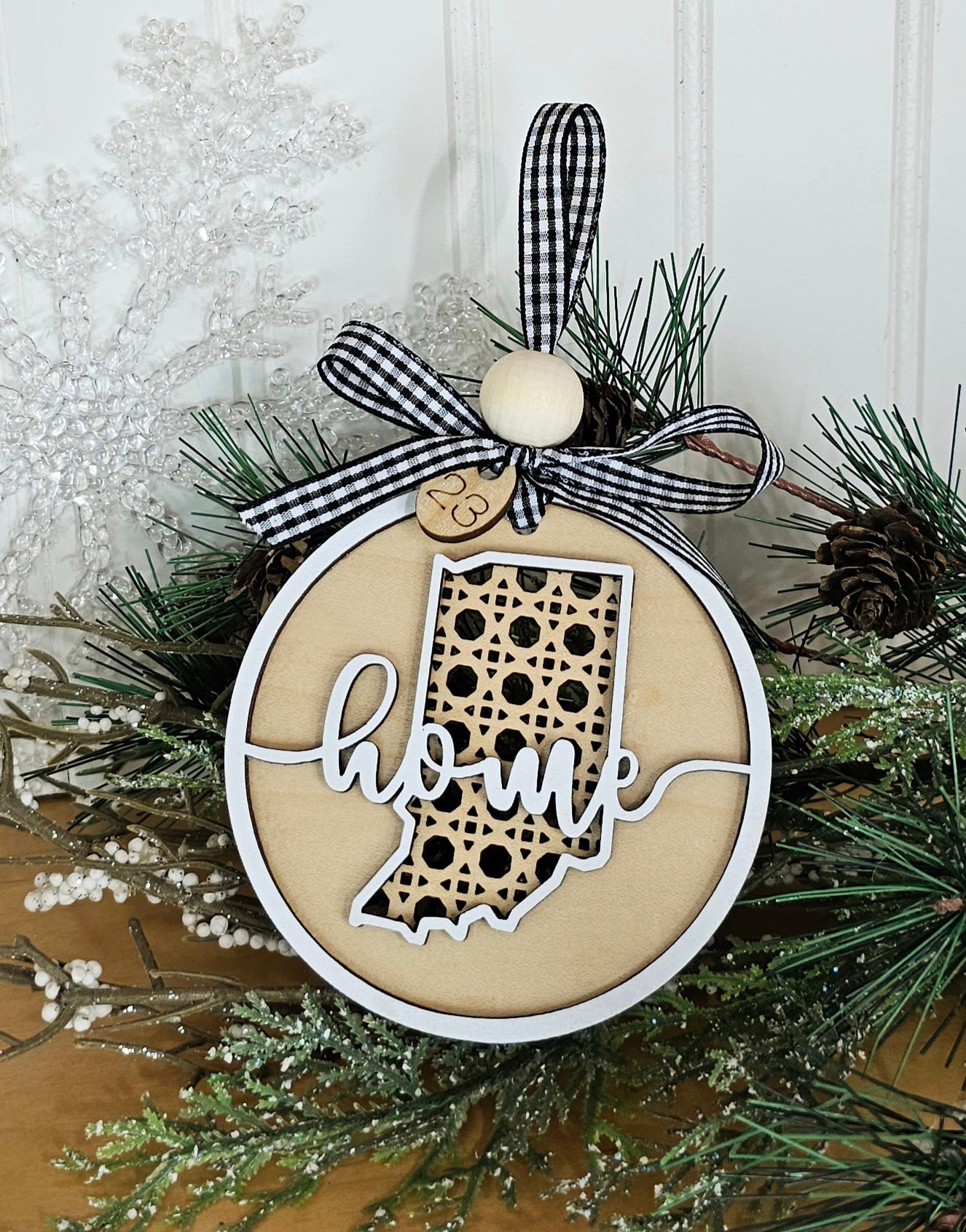 South Carolina BoHo Christmas ornament, 50 states available Christmas ornament, BoHo home decor, Unique state gift, unique state souvenirs -All 50 states available