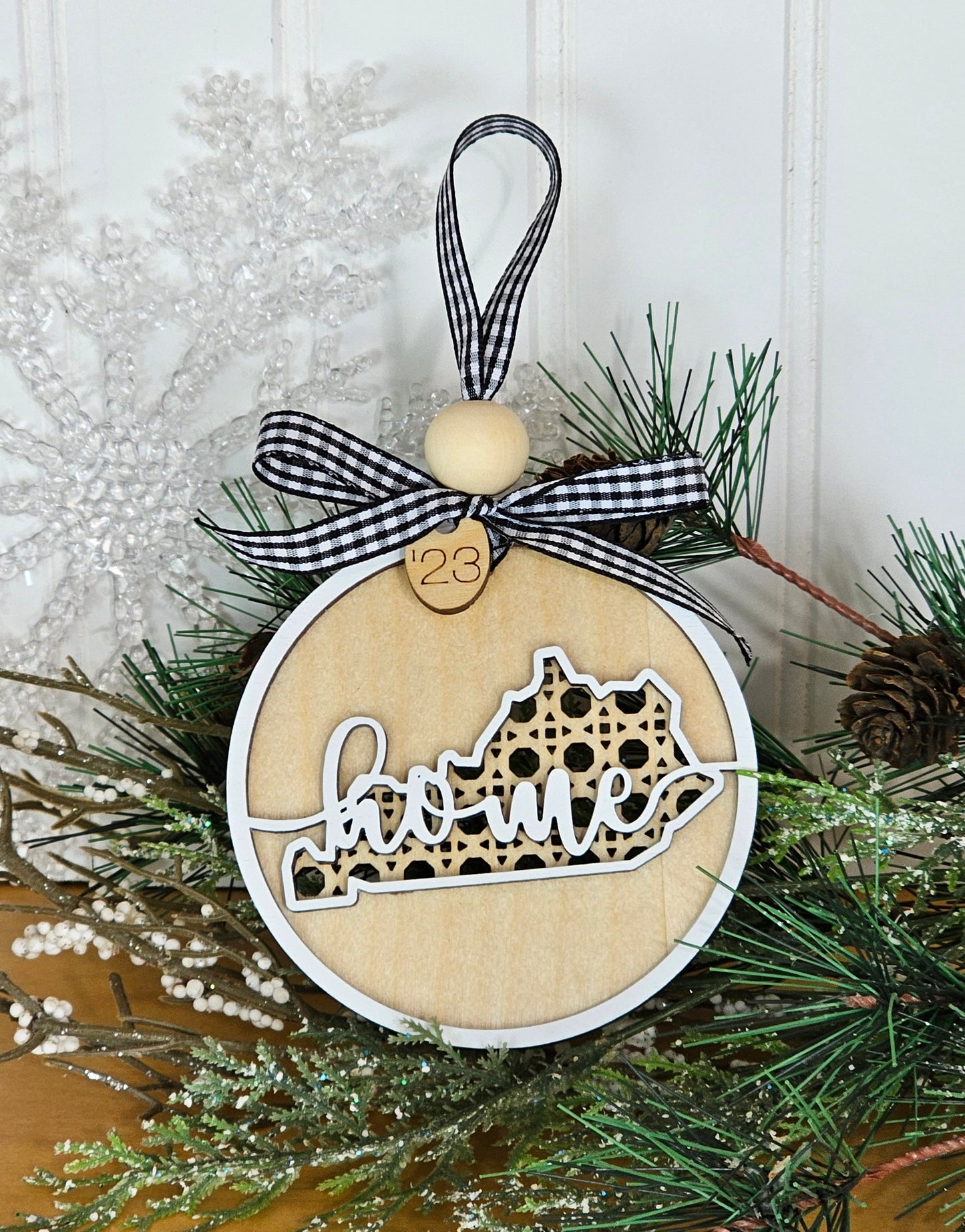 South Carolina BoHo Christmas ornament, 50 states available Christmas ornament, BoHo home decor, Unique state gift, unique state souvenirs -All 50 states available