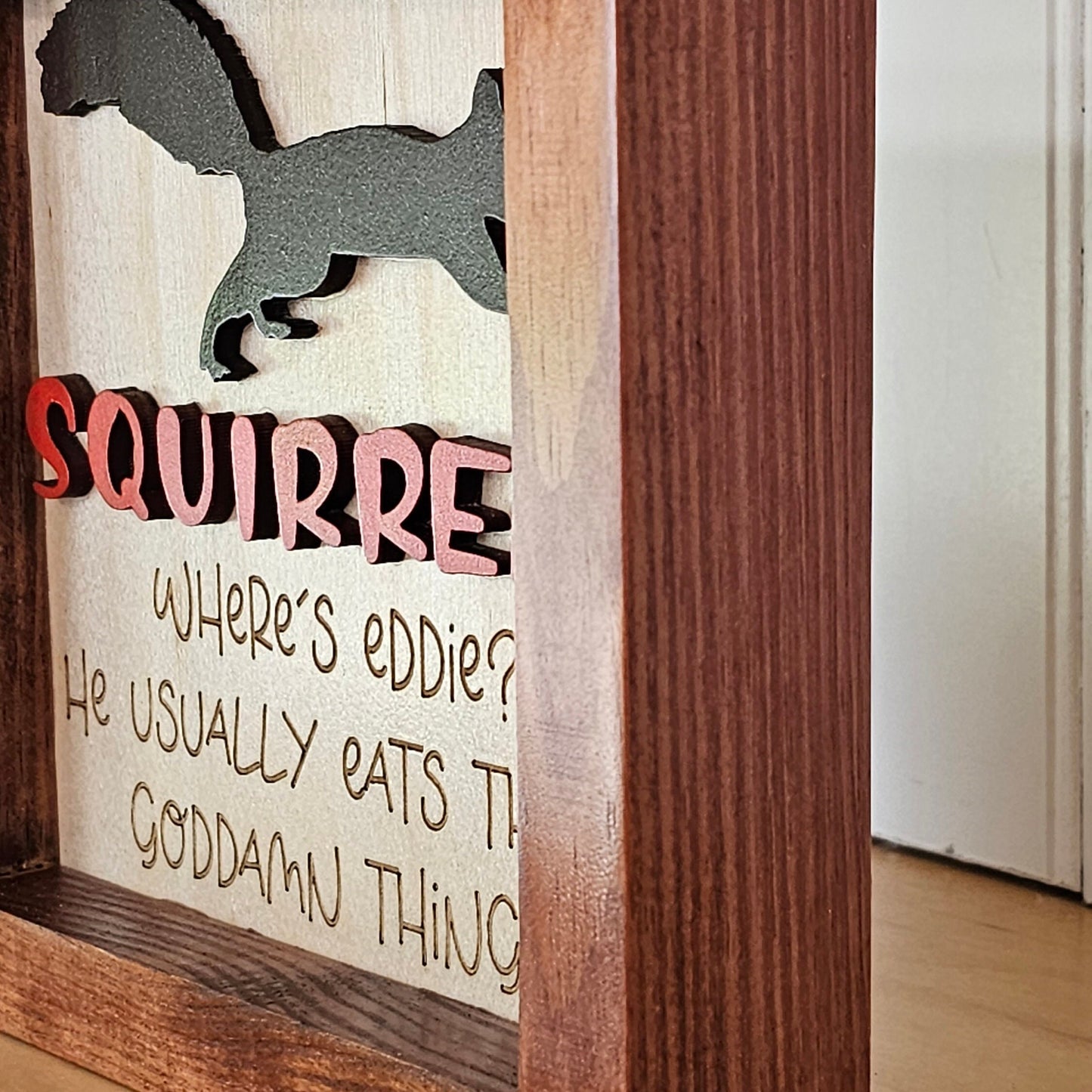 SQUIRREL Clark Griswold Wood Sign - National Lampoon's Christmas Vacation Decor