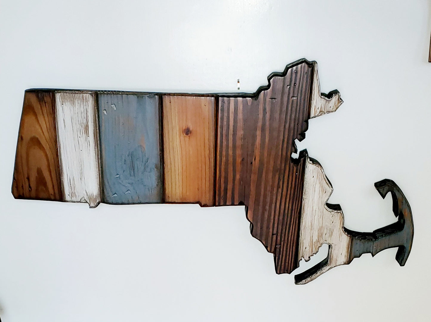 Massachusetts solid wood wall hanging rustic