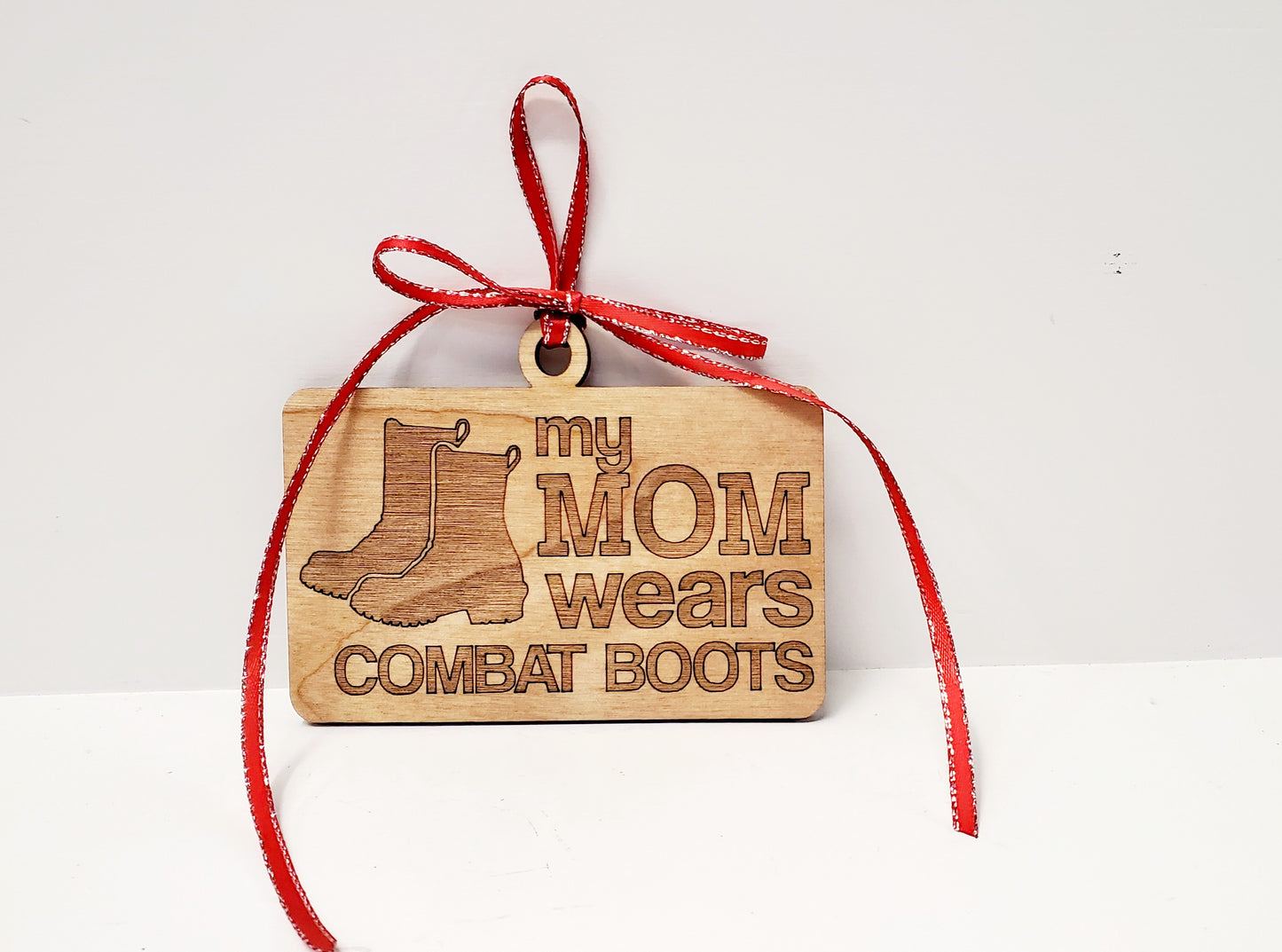 Variety of Combat Boot ornaments - Mom, Dad, Husband, Son, Daughter & wife(not pictured)