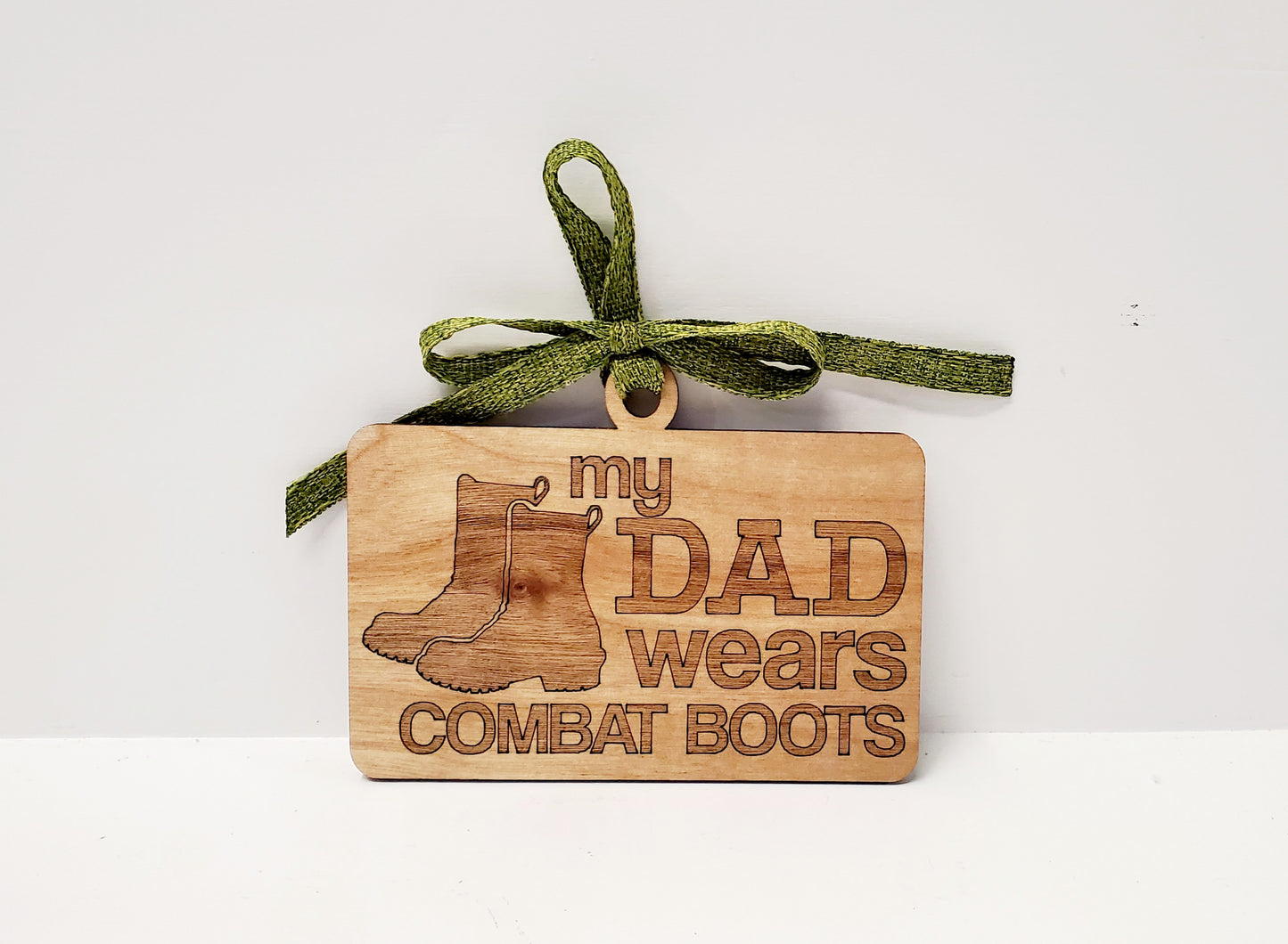 Variety of Combat Boot ornaments - Mom, Dad, Husband, Son, Daughter & wife(not pictured)