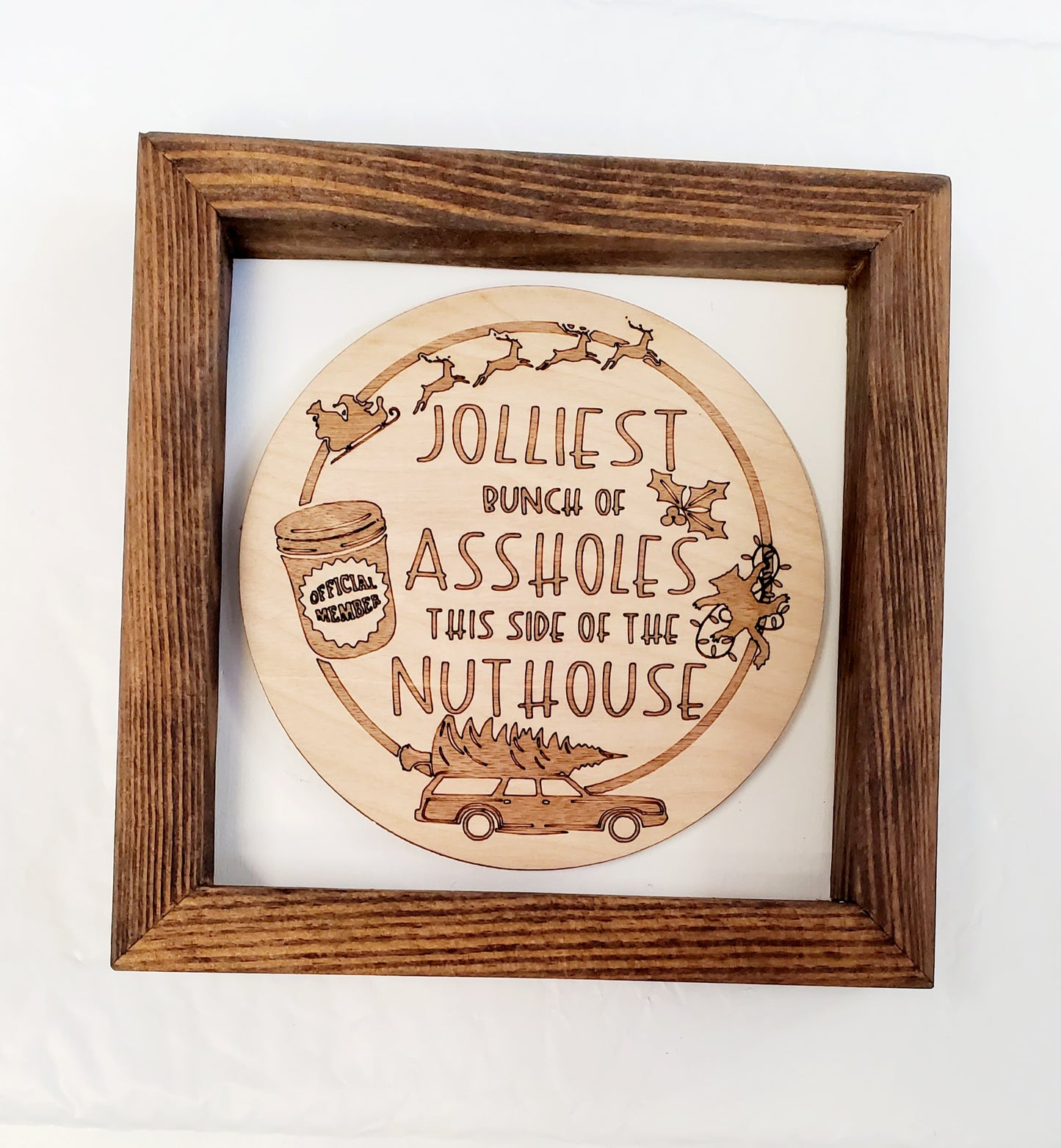 Jolliest Bunch of Assholes - engraved quote from the classic movie, Christmas Vacation