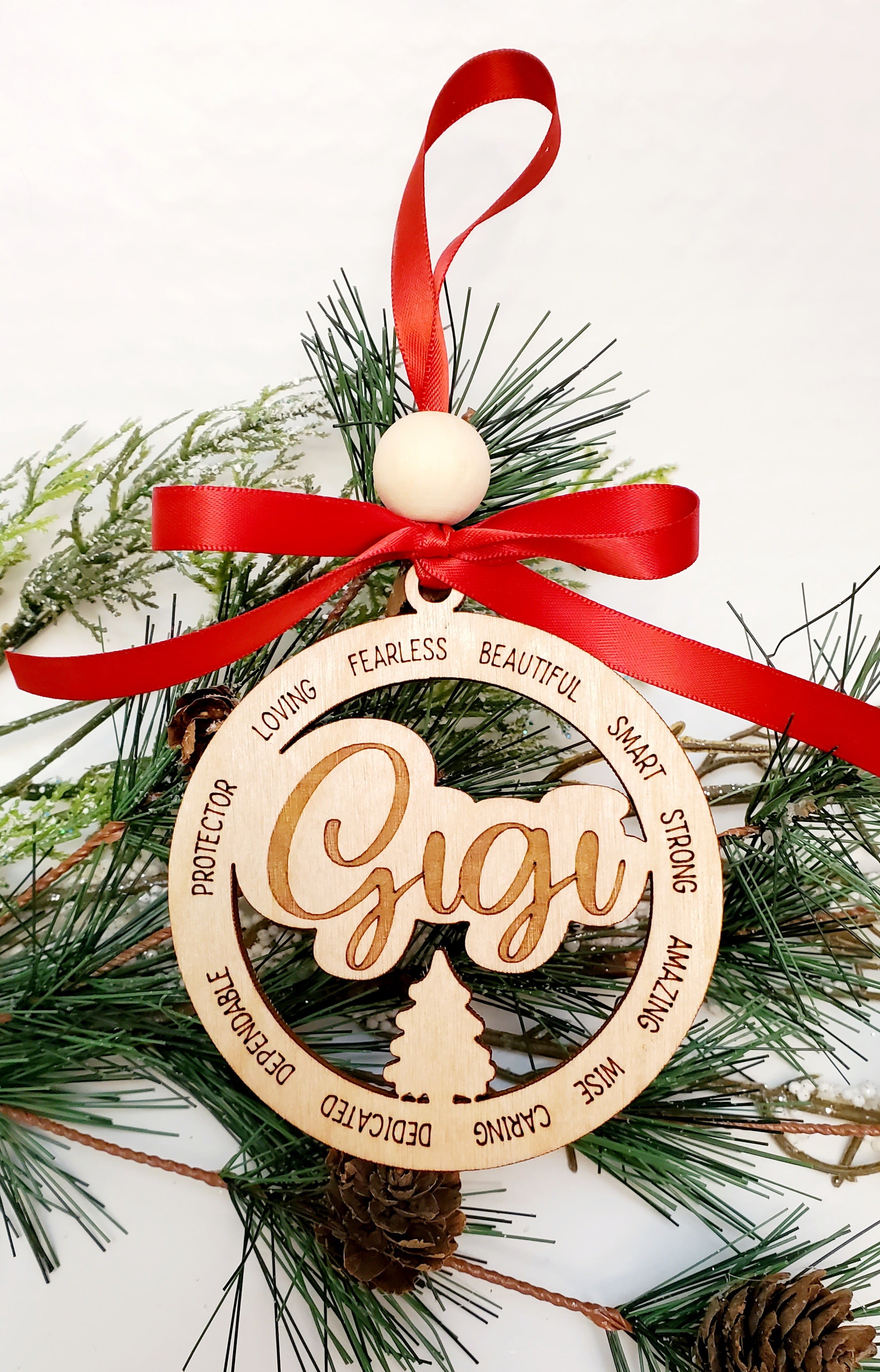 Variety of Grandma names ornaments- engraved with all of the loving attributes that they are