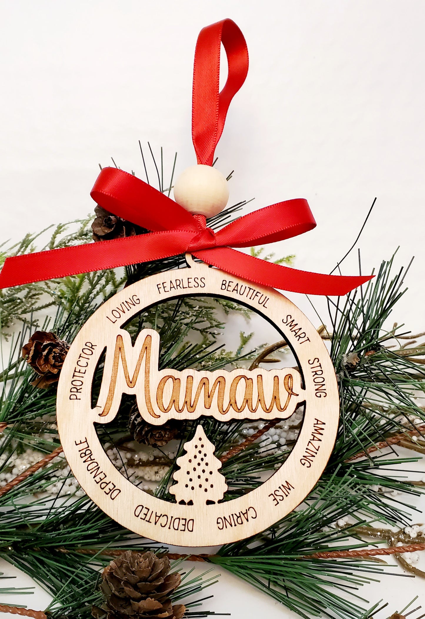 Variety of Grandma names ornaments- engraved with all of the loving attributes that they are