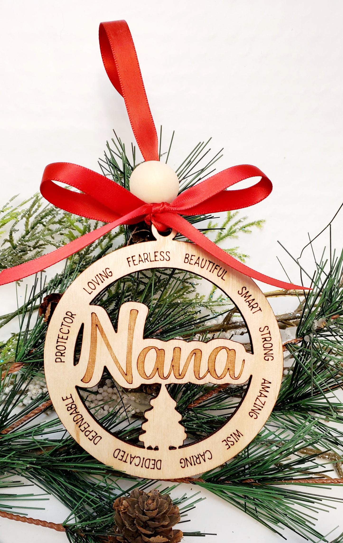 Variety of Grandma names ornaments- engraved with all of the loving attributes that they are