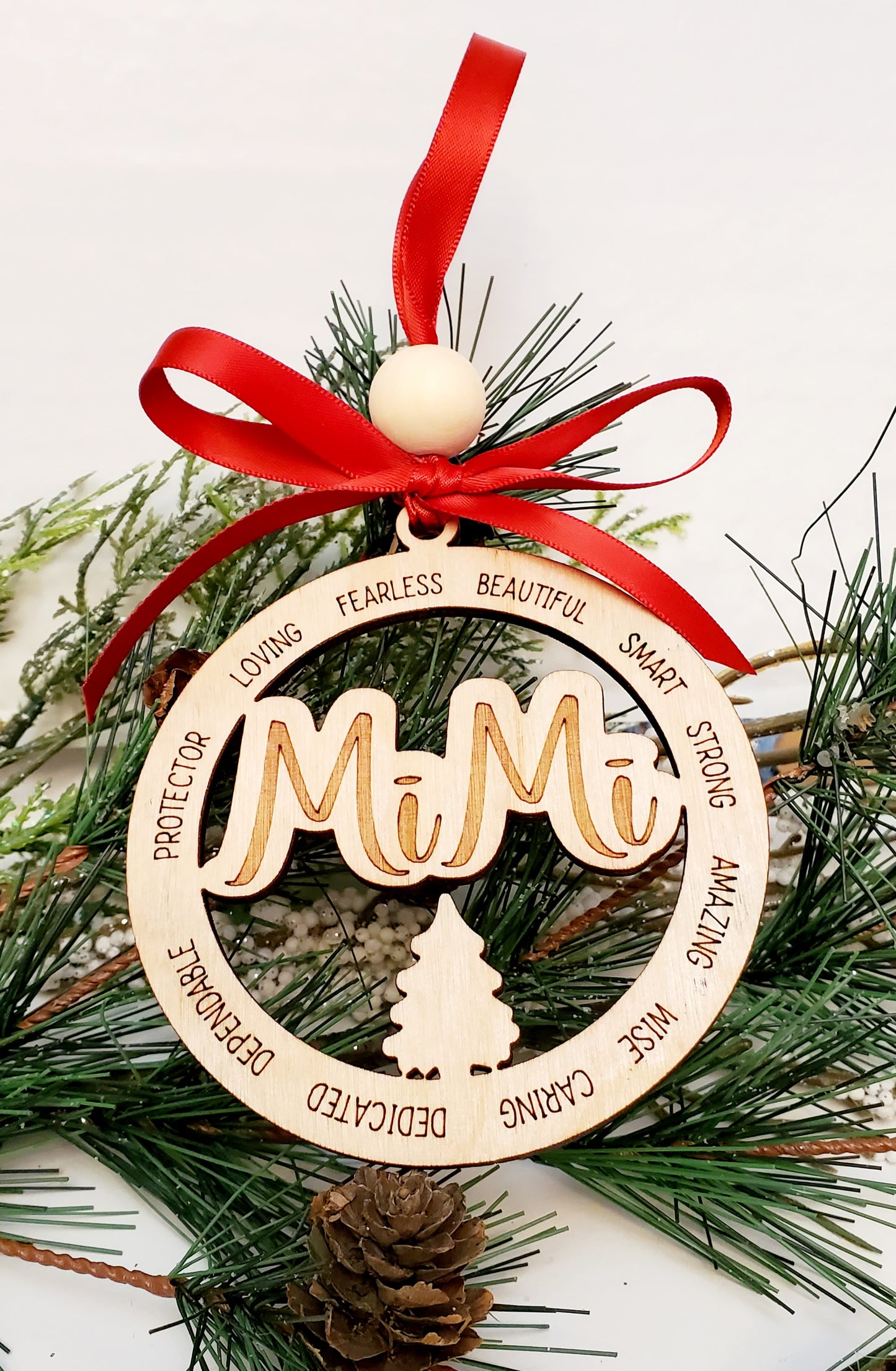 Variety of Grandma names ornaments- engraved with all of the loving attributes that they are