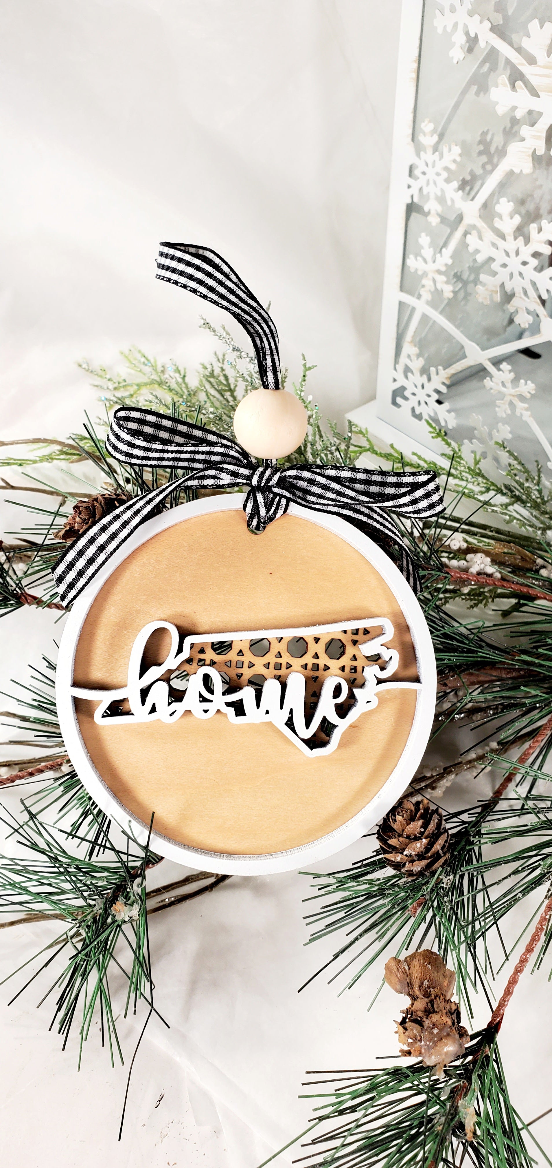 South Carolina BoHo Christmas ornament, 50 states available Christmas ornament, BoHo home decor, Unique state gift, unique state souvenirs -All 50 states available