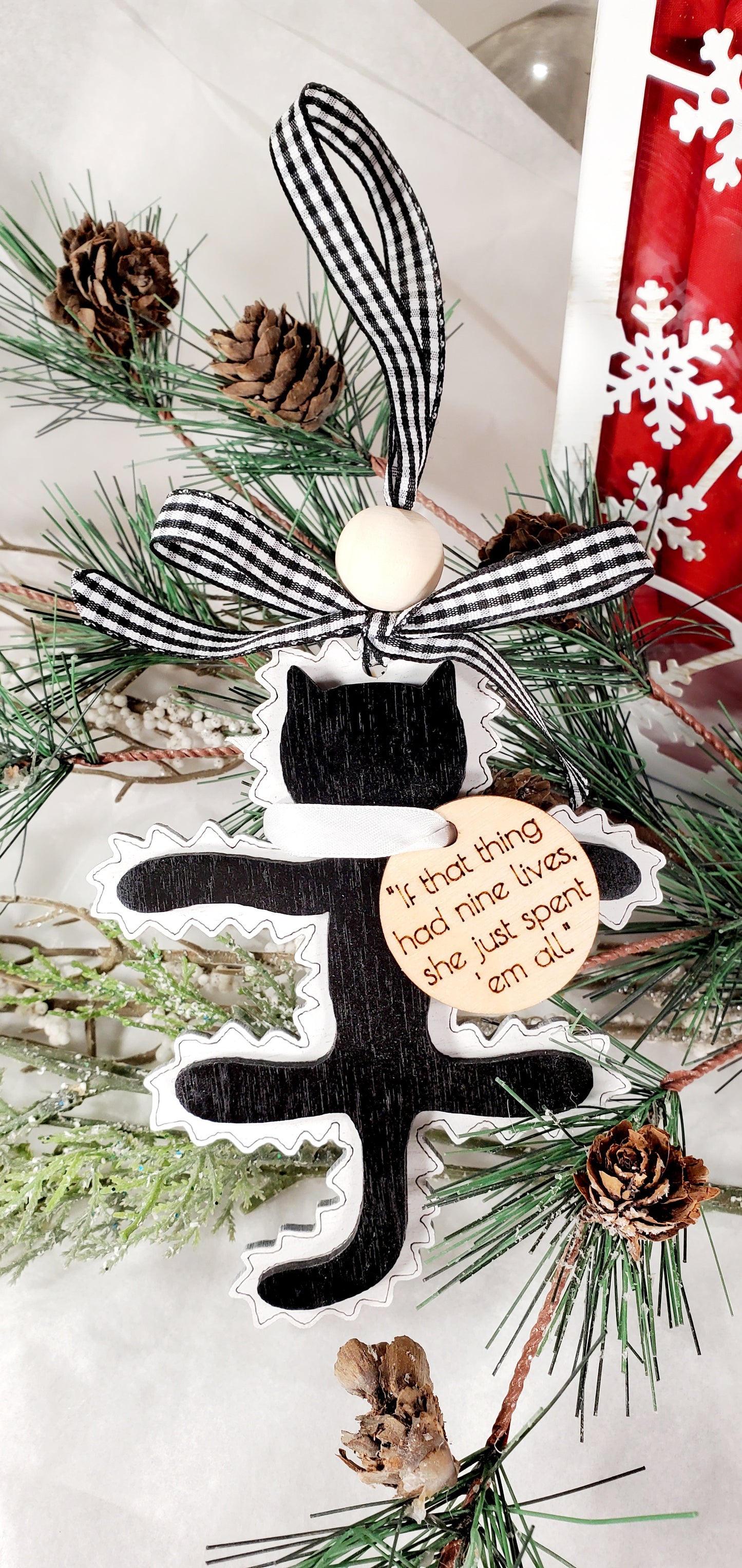 The Fried Cat from National Lampoons Christmas Vacation ornament , cousin Eddie quotes ornament, National Lampoons ornament, the Griswolds ornament