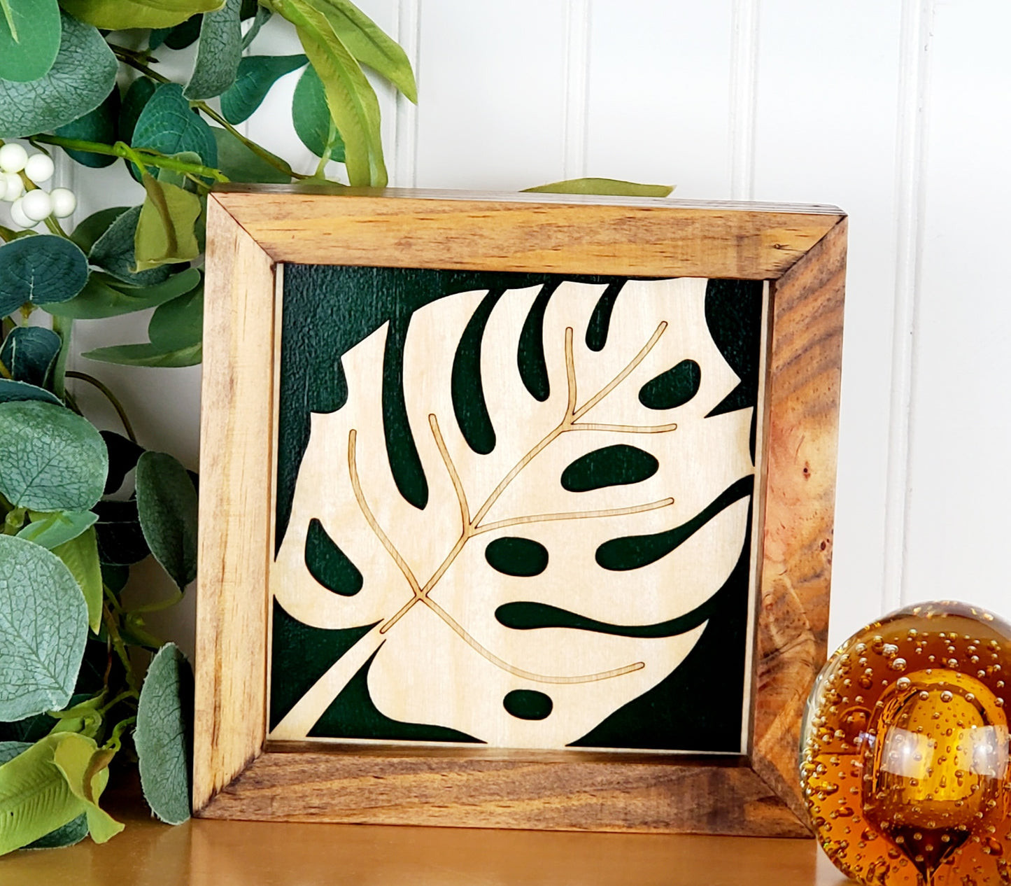 Tropical Leaf Wood Wall Art, Monstera Wooden Leaf Wall Decor, Plant Themed Artwork, Boho, Modern Farmhouse Gift, Monstera Wooden Leaf accent