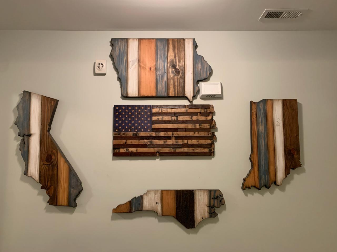 Custom 3ft Wood State- Solid wood North Carolina - Handcrafted- any state can be made upon request