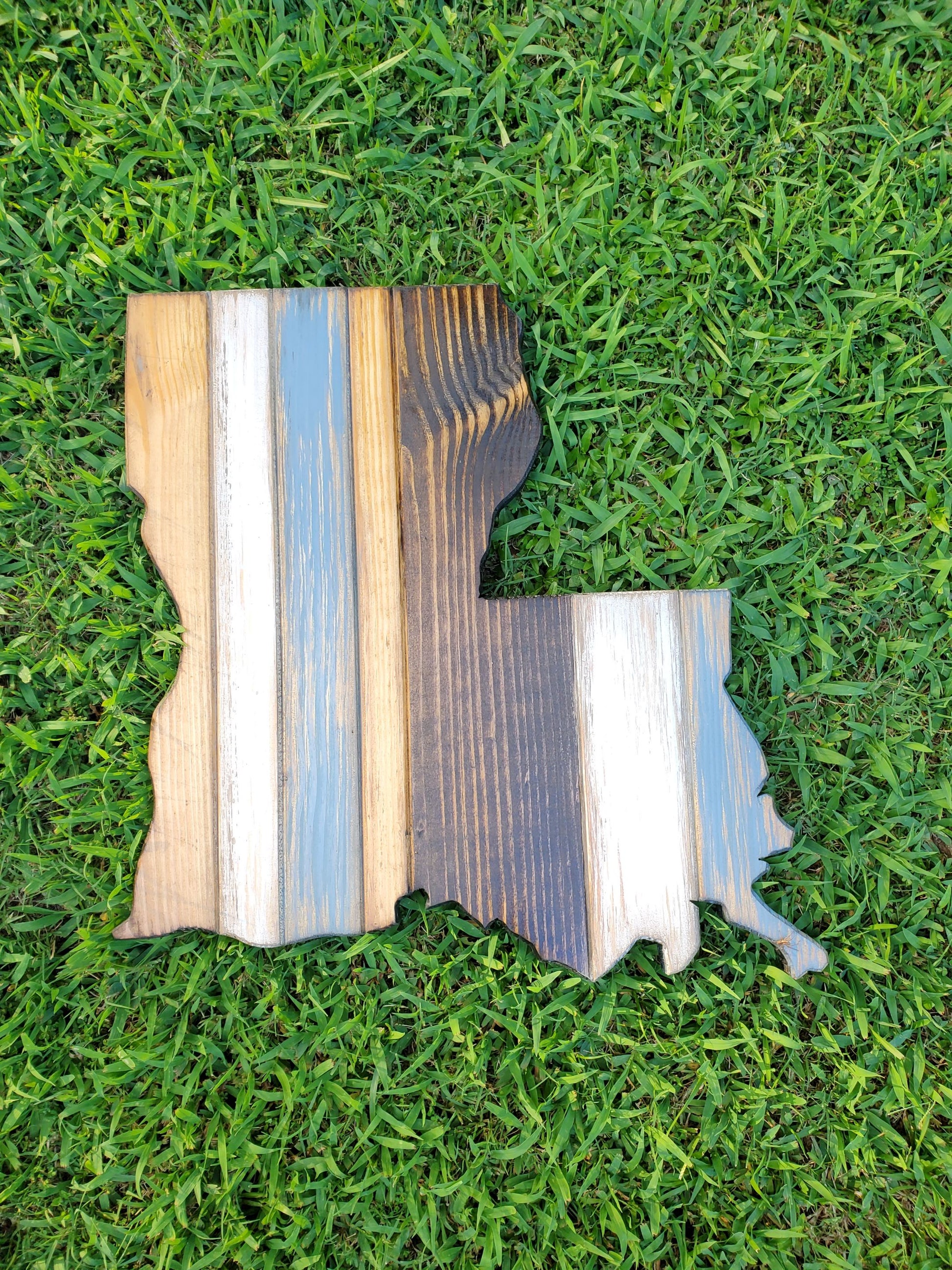 Louisiana solid wood wall hanging