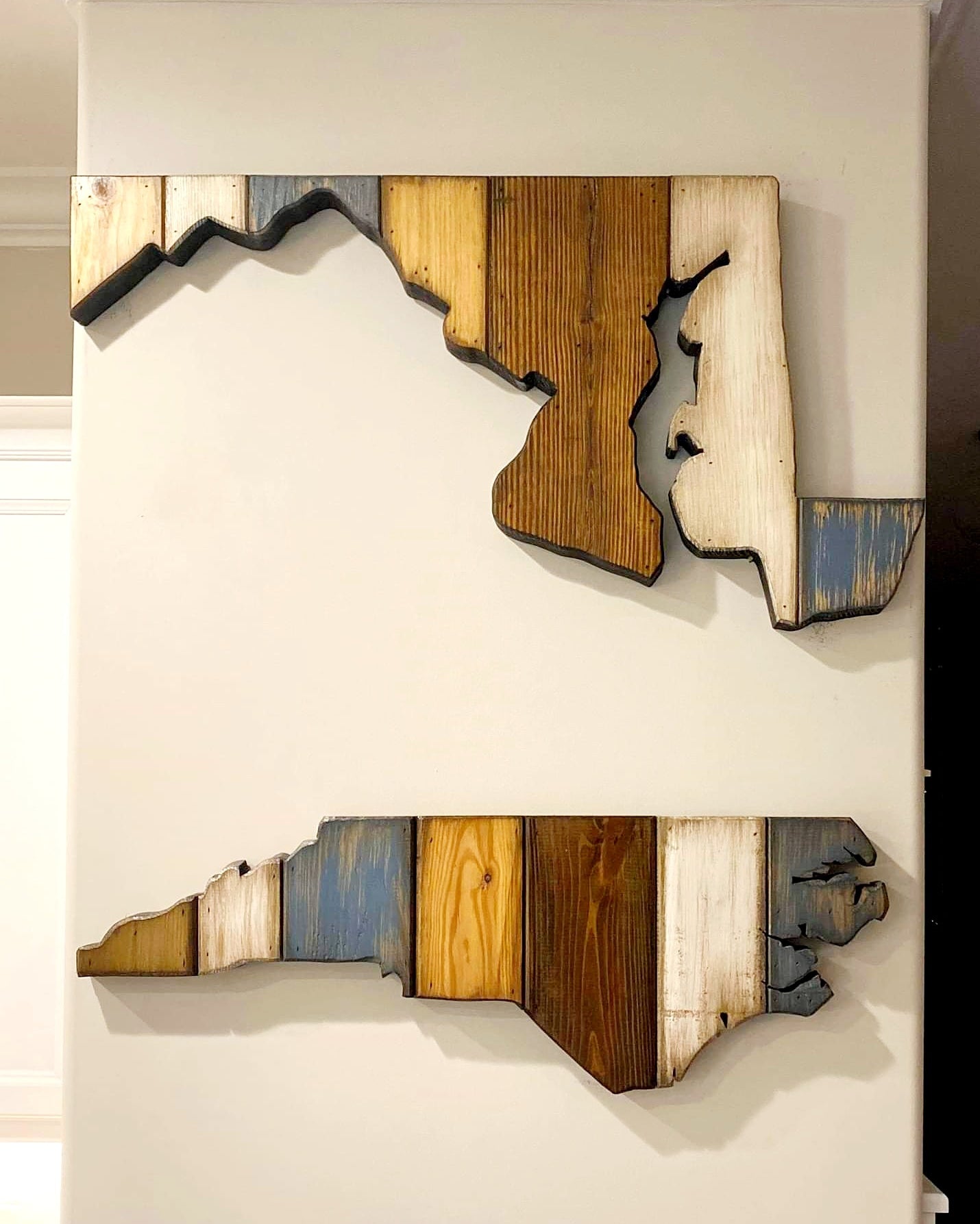 Maryland and North Carolina hung together in a clients home