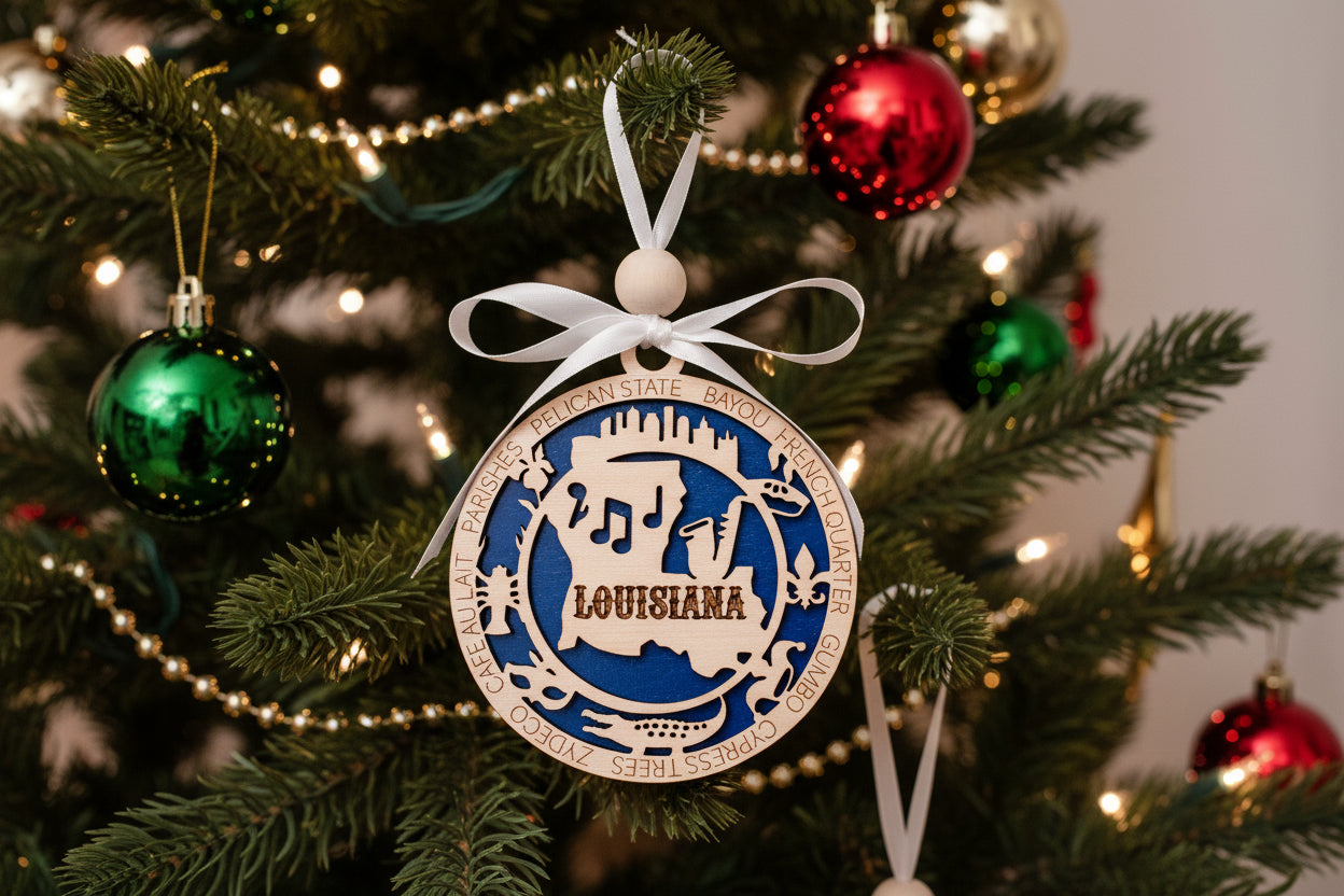Louisiana ornament - small representation of what makes this state great & unique.