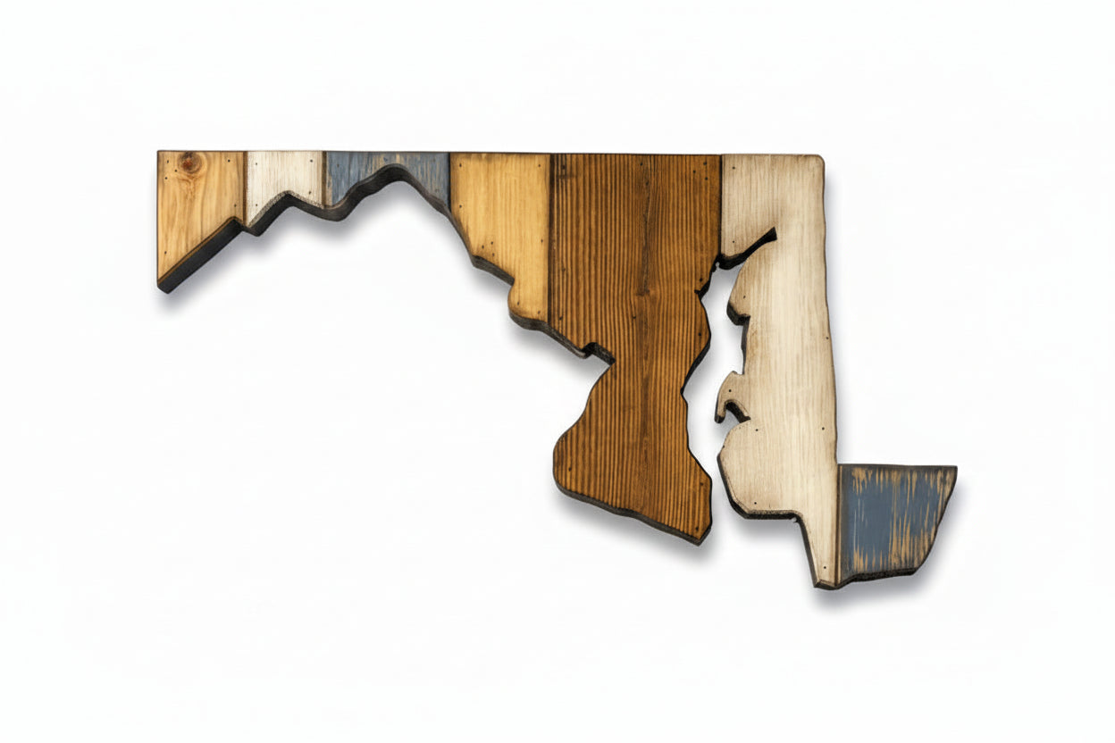 Maryland rustic wall ar. Hand cut