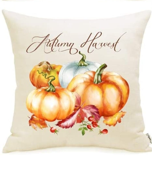 Autumn Harvest decorative pillow cover - indoor/outdoor - Cover only