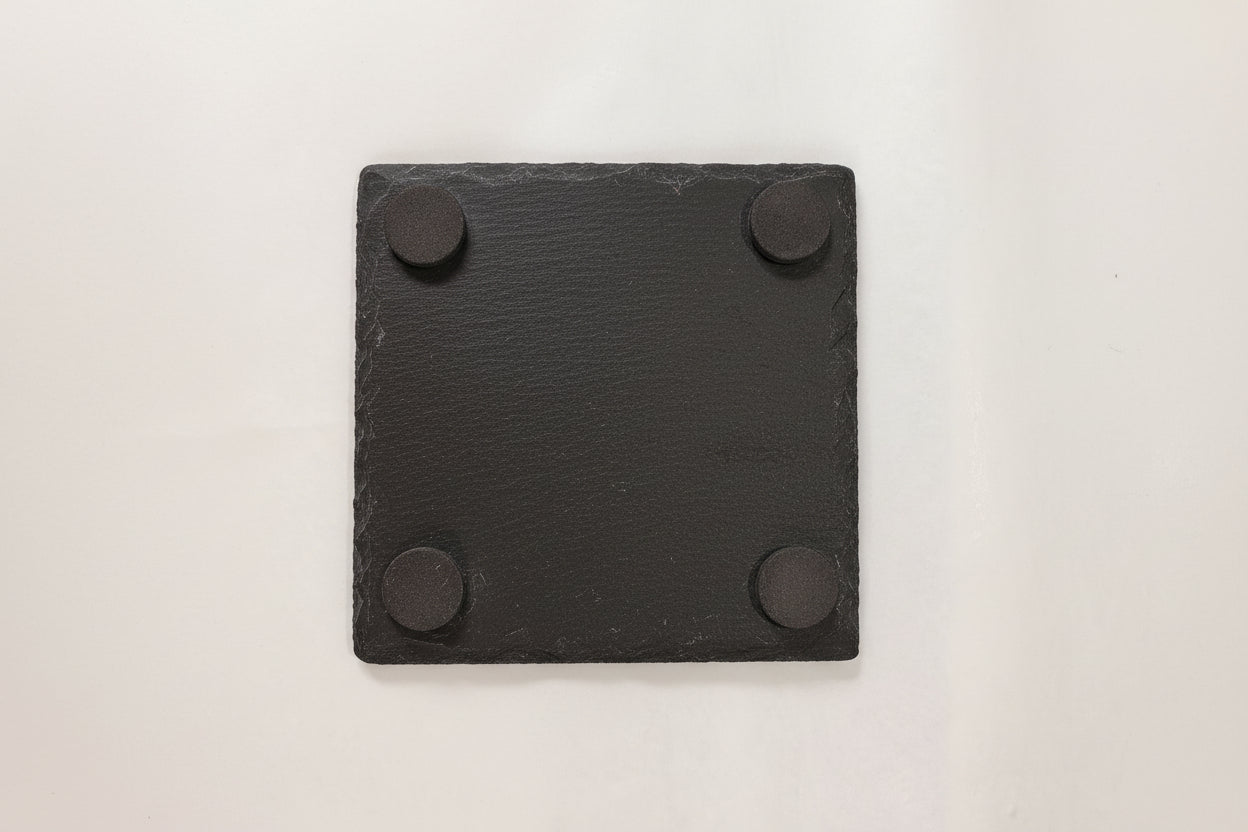 back of coaster with felt pads